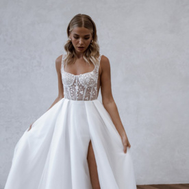 Pre-loved Made With Love 'Huxley Flowy' Wedding Dress For Sale